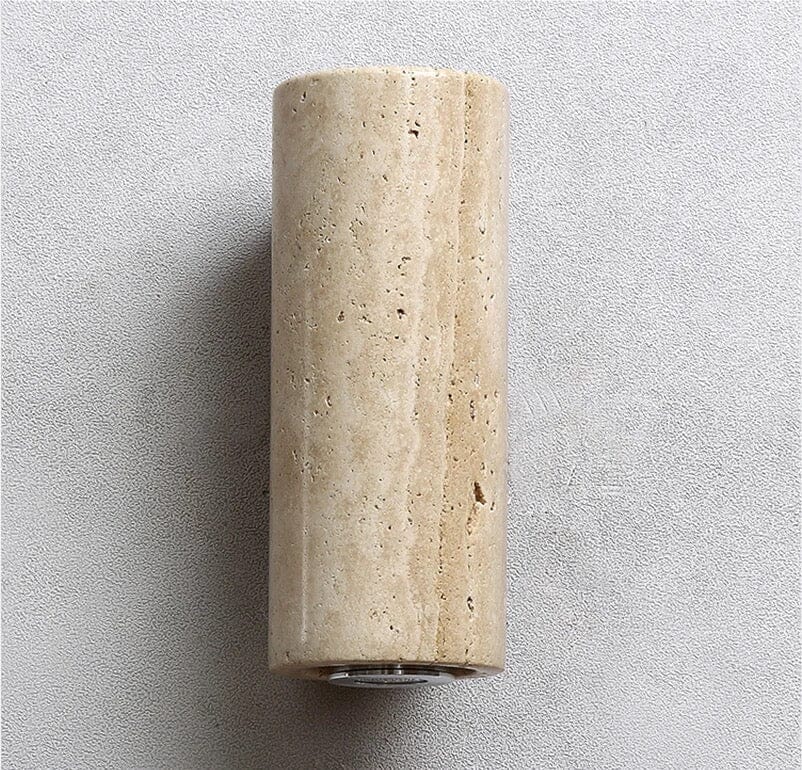 Outdoor Stone Wall Lamp with Wood or Metal Base