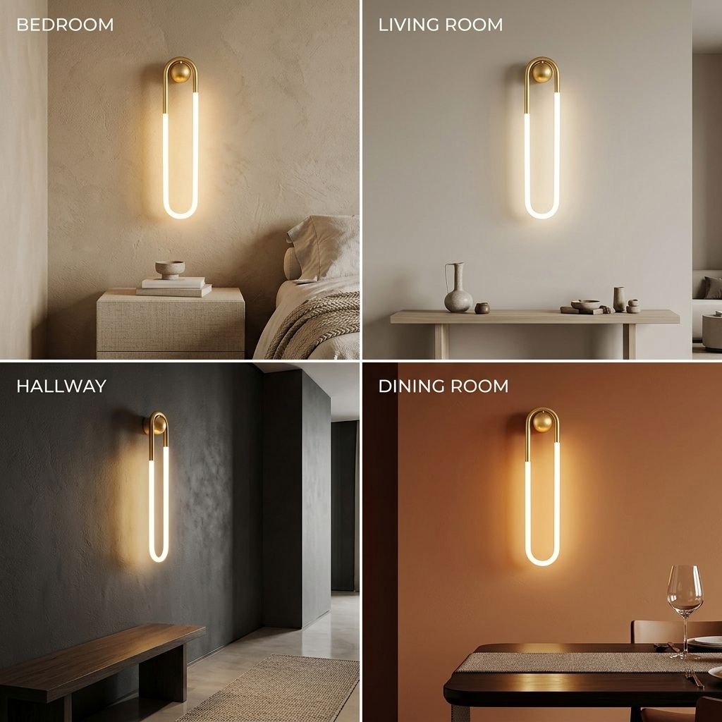 Oval Loop LED Wall Light - view 2