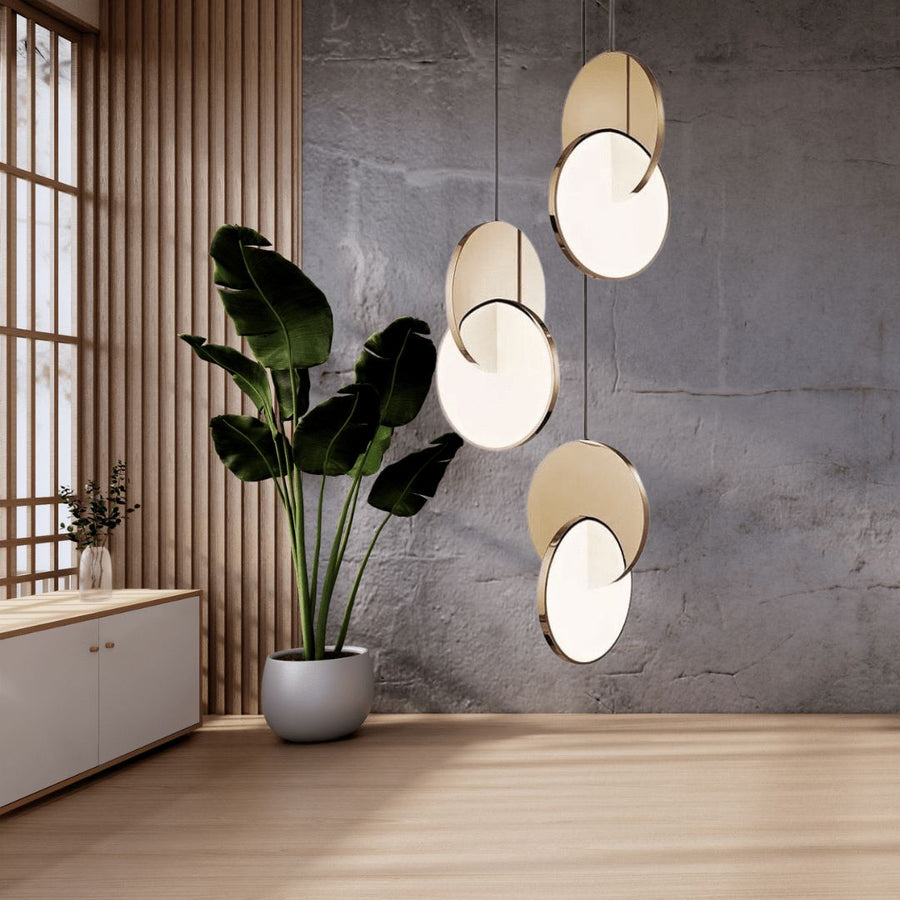 Overlapping Disc Pendant Light
