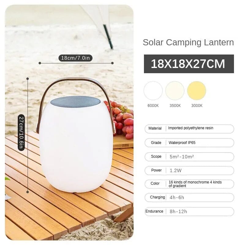Portable Solar Garden Lantern with Remote - Small