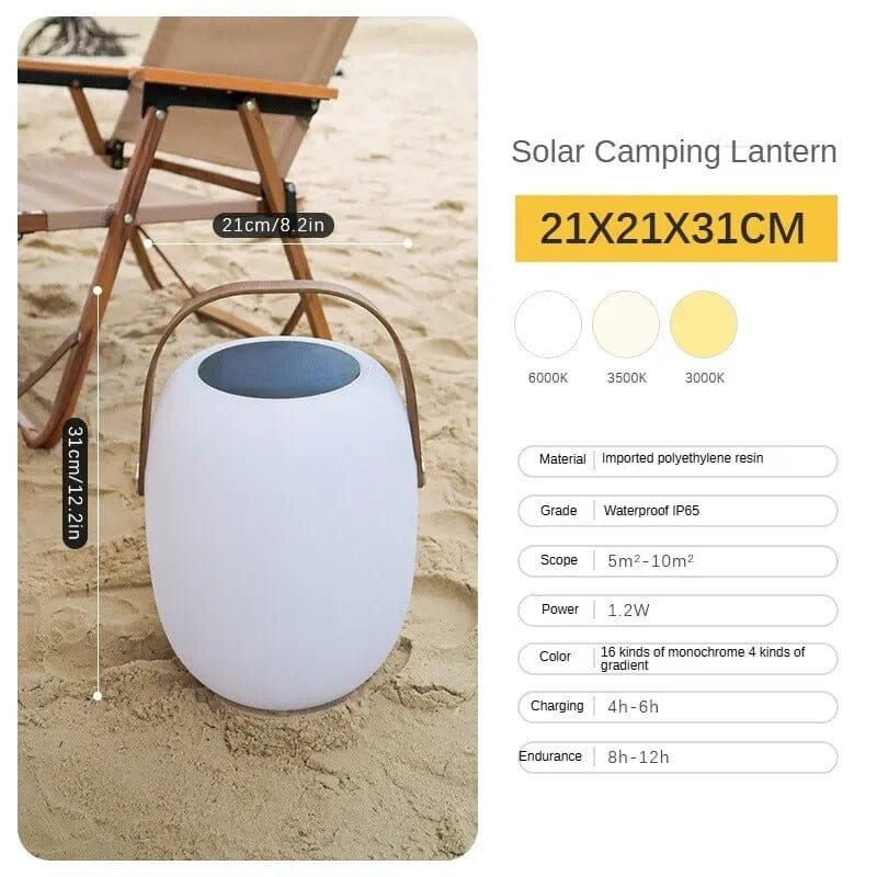 Portable Solar Garden Lantern with Remote - Large