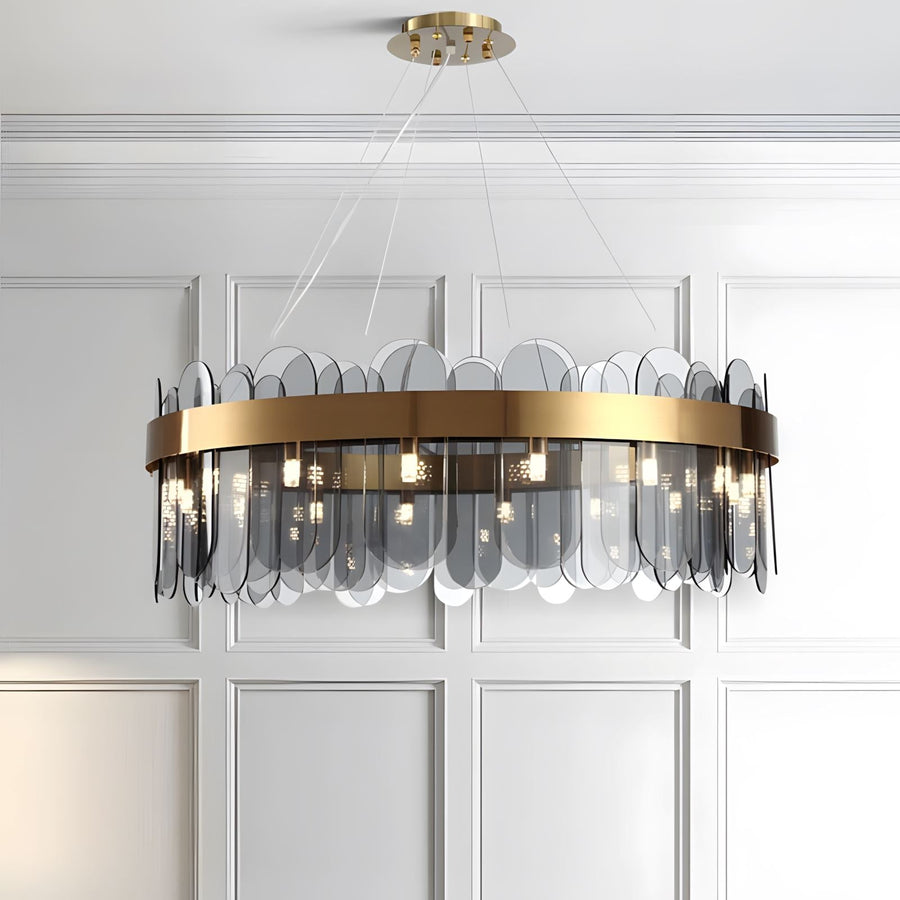 Postmodern Crystal Glass Chandelier