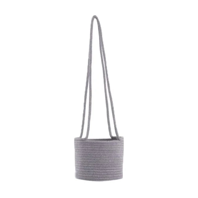 Chic Cotton Hanging Plant Pot