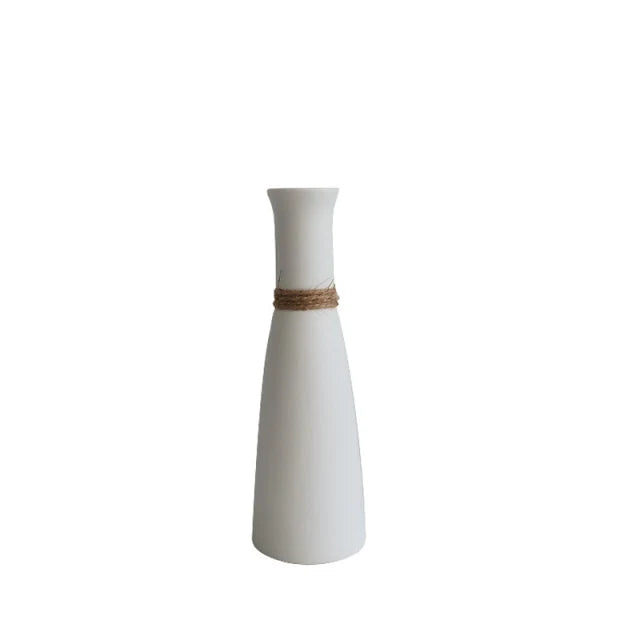 Dcorra 'Cindy' White Porcelain Vase - Eco-Friendly Ceramic