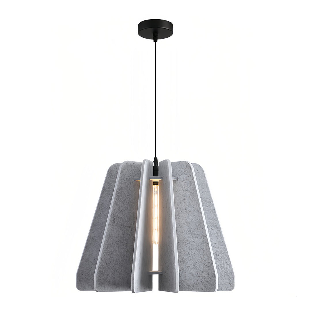 Radial Felt Pendant Light - Gray