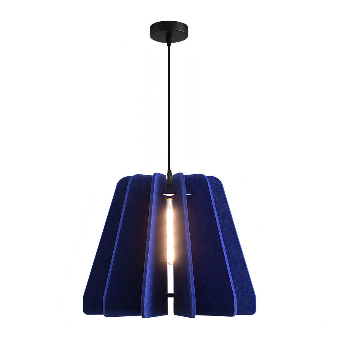 Radial Felt Pendant Light - Blue
