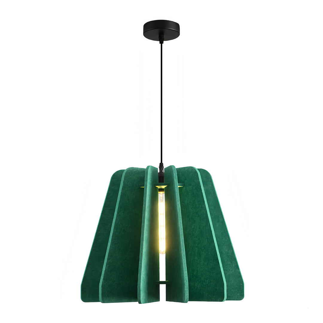 Radial Felt Pendant Light - Green