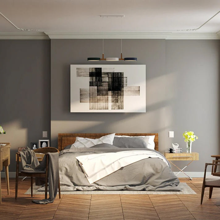 Vibrant Circle Pendant Light in a bedroom