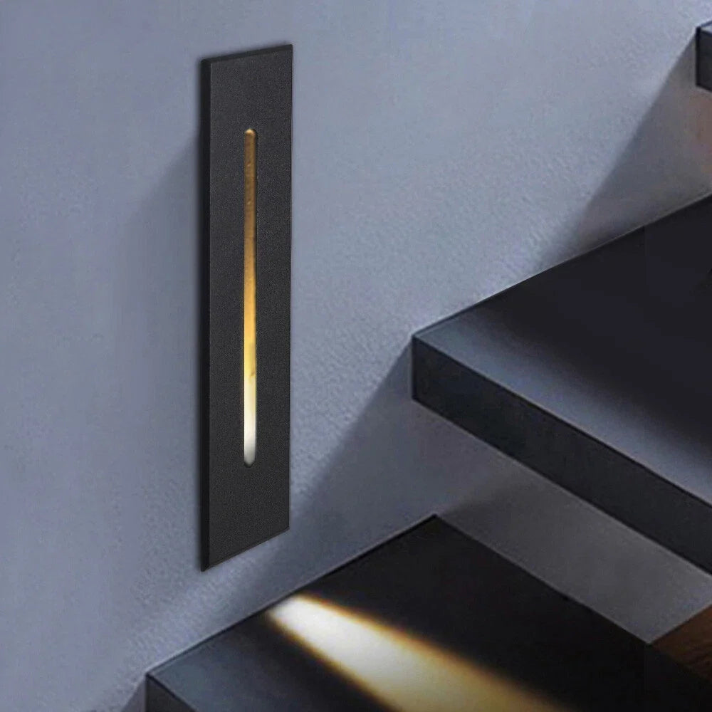 Recessed LED Stair Light - Black