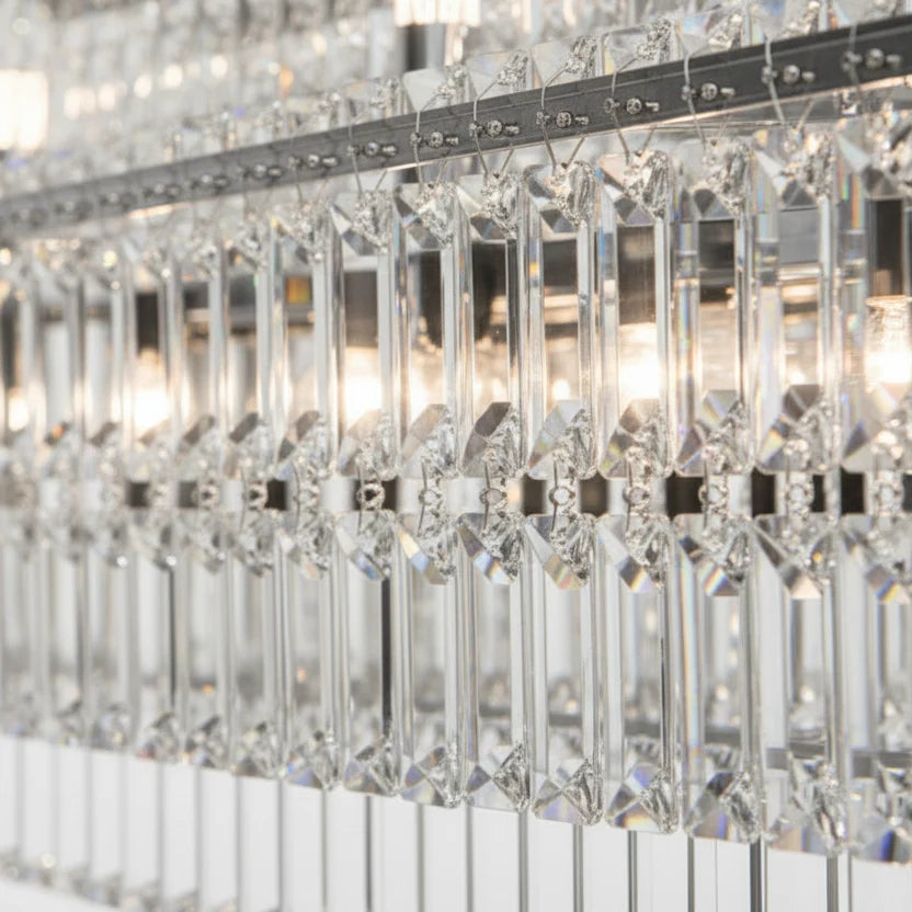 Rectangular Crystal Prism Linear Chandelier - view 10