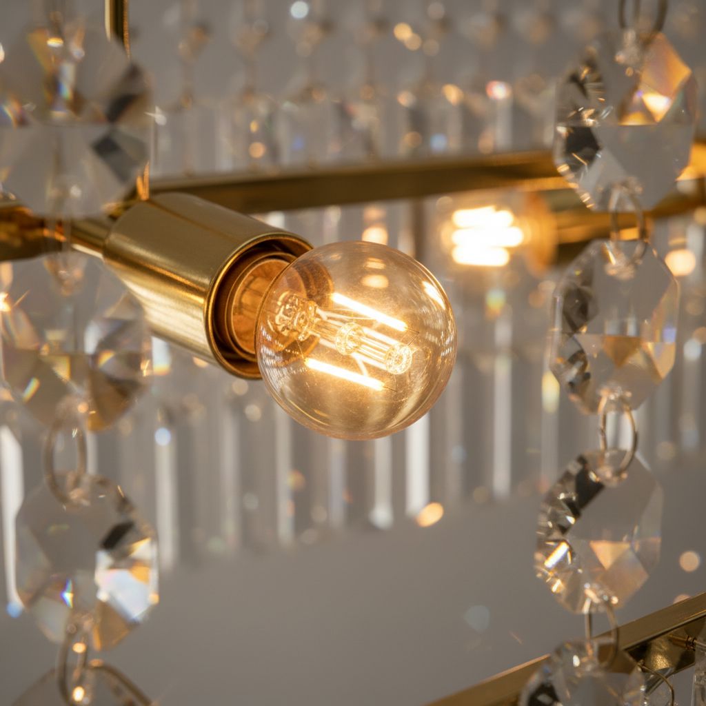 Rectangular Crystal Prism Linear Chandelier - view 8