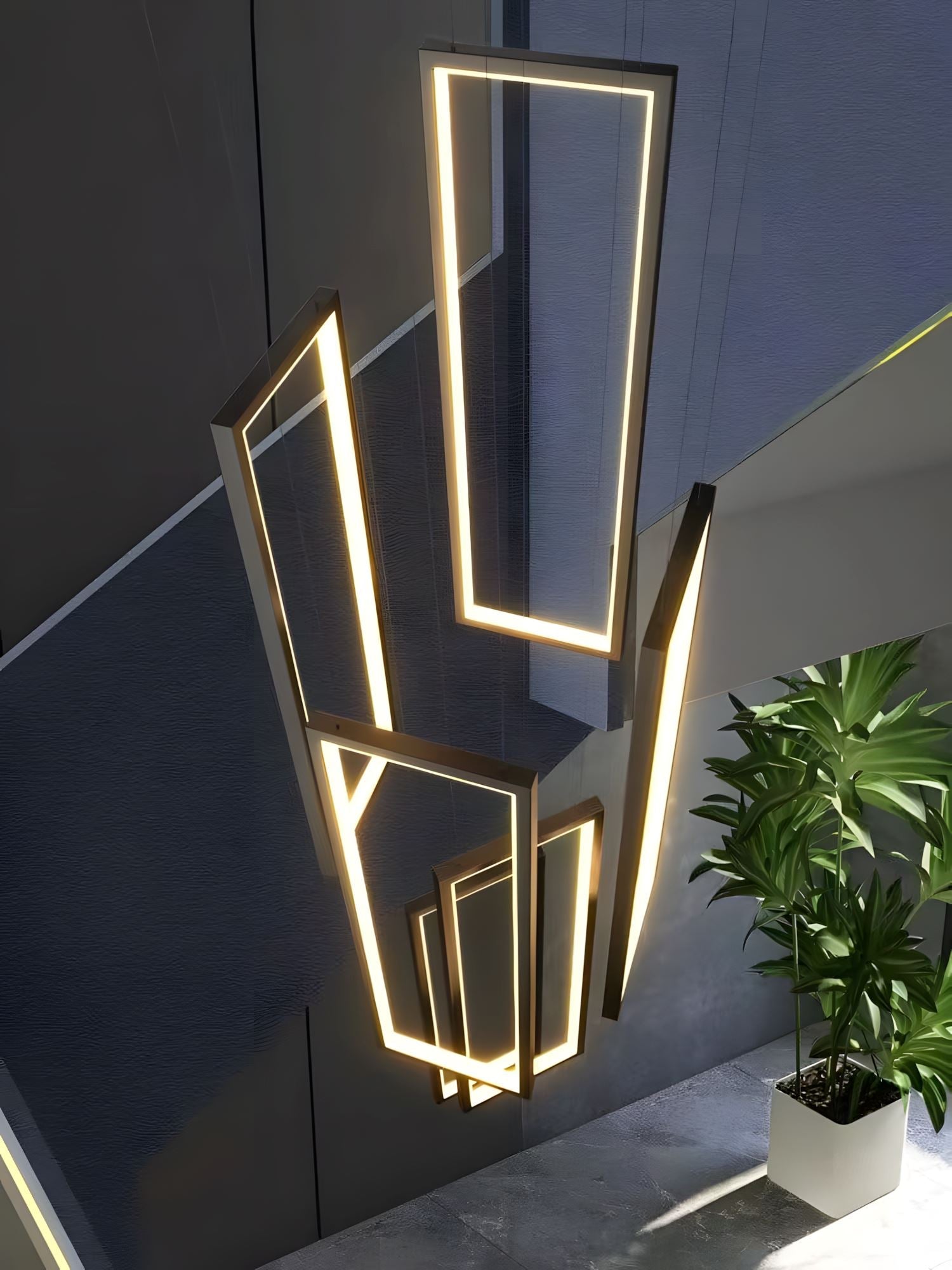 Rectangular Frame LED Cascade Chandelier - view 6