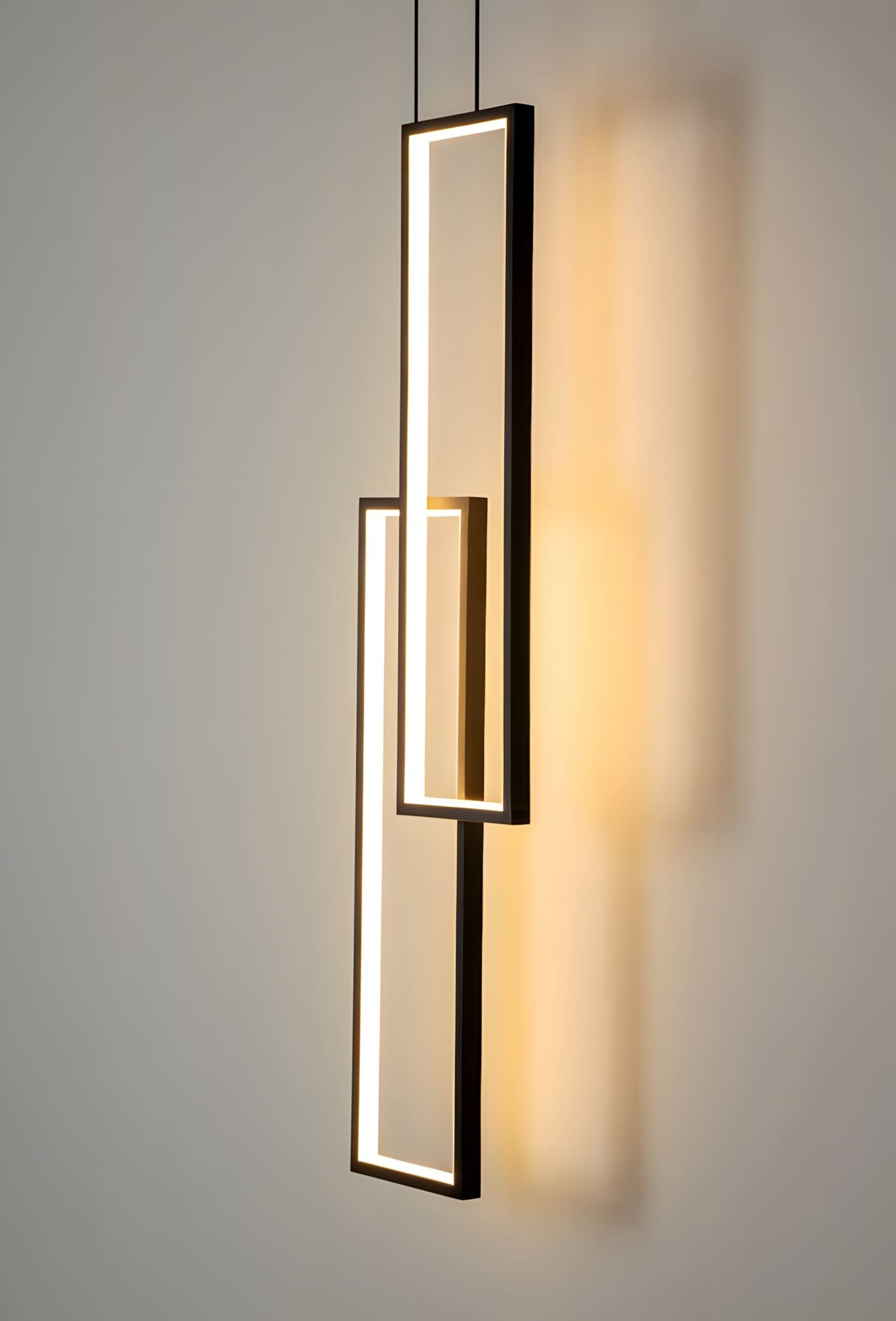 Rectangular Frame LED Cascade Chandelier - view 9