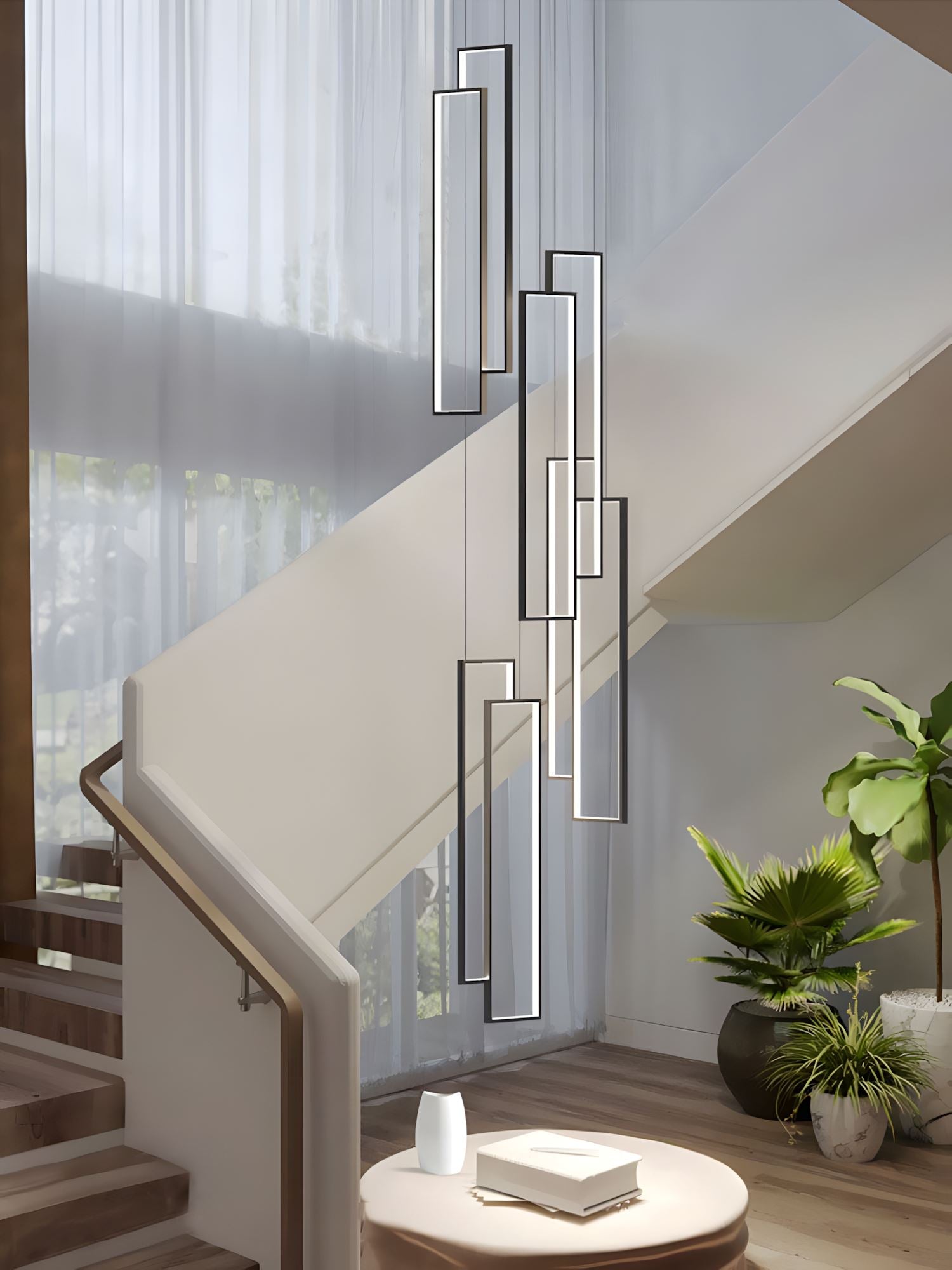 Rectangular Frame LED Cascade Chandelier - view 10