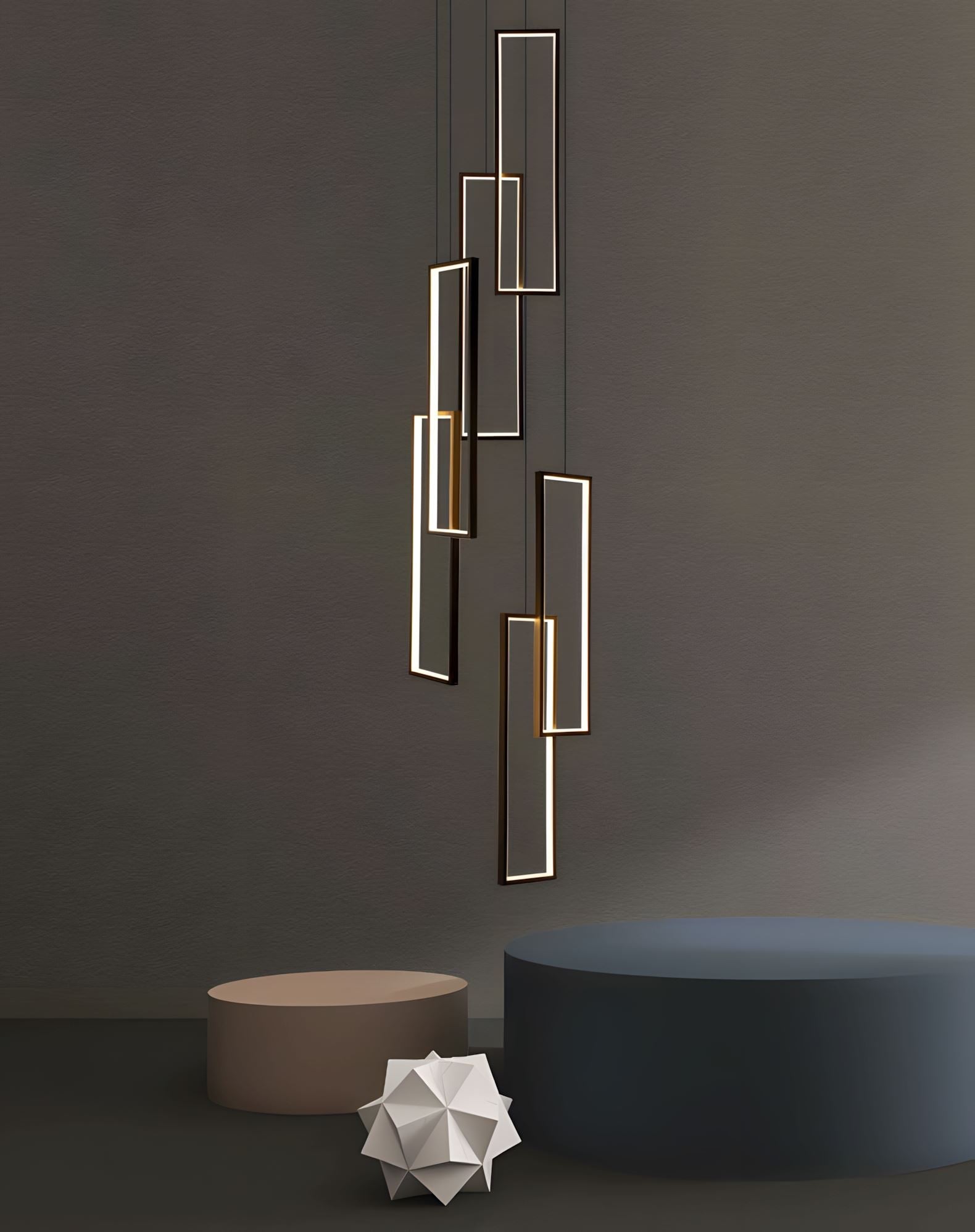 Rectangular Frame LED Cascade Chandelier - view 14