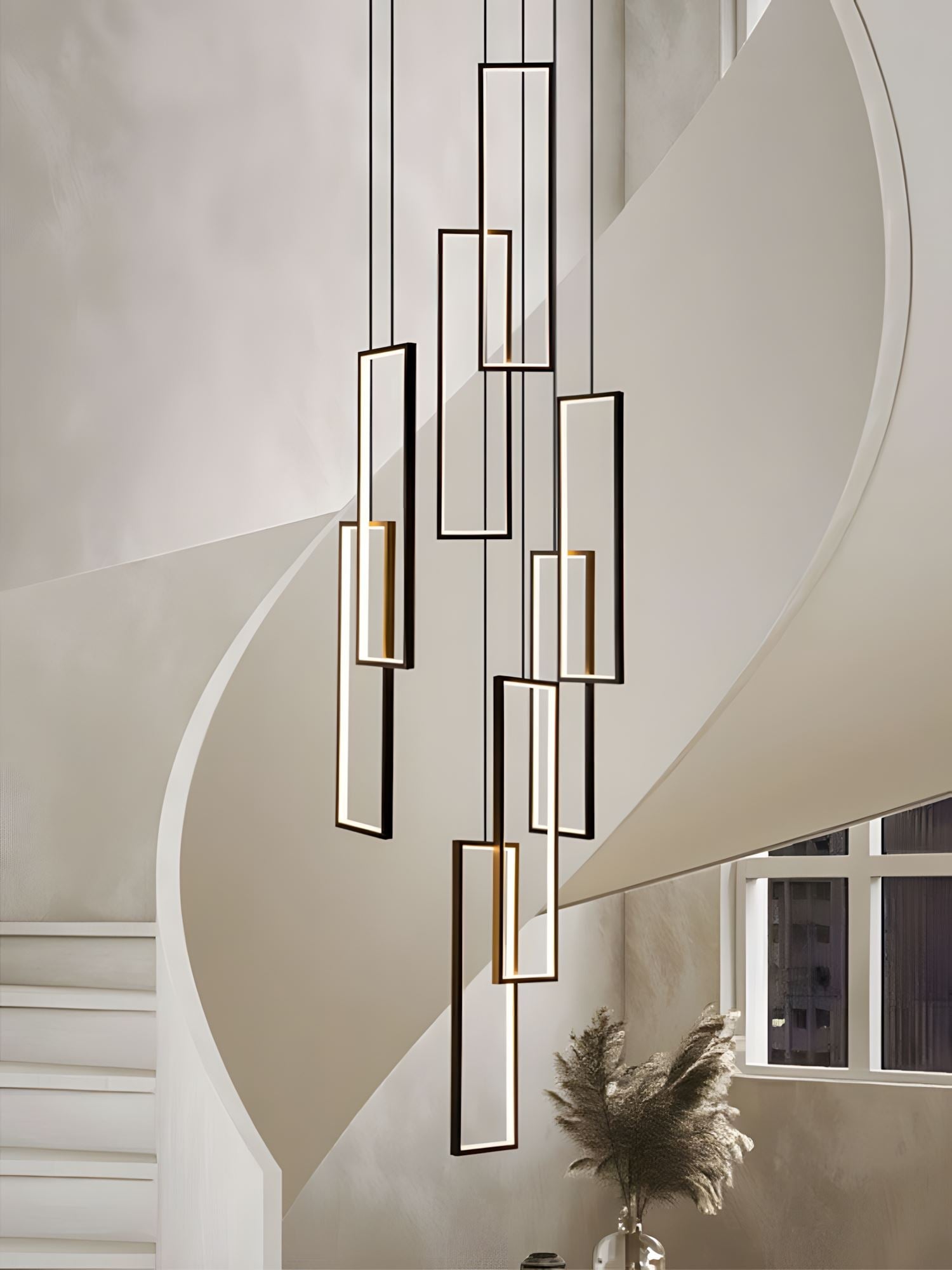 Rectangular Frame LED Cascade Chandelier - view 15