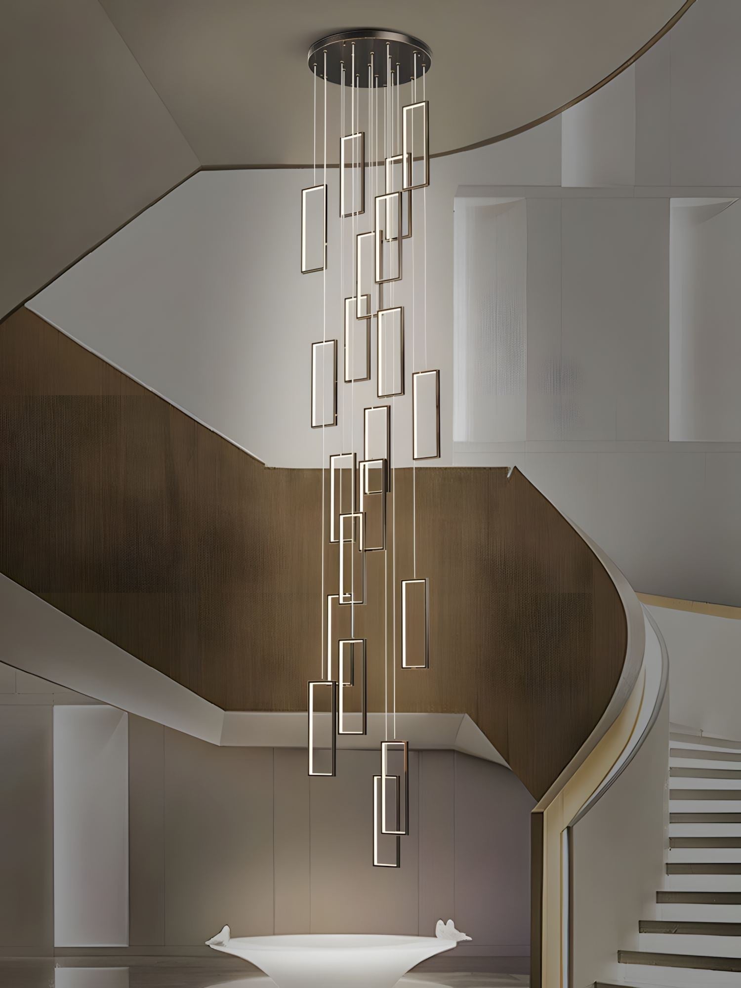 Rectangular Frame LED Cascade Chandelier - view 19