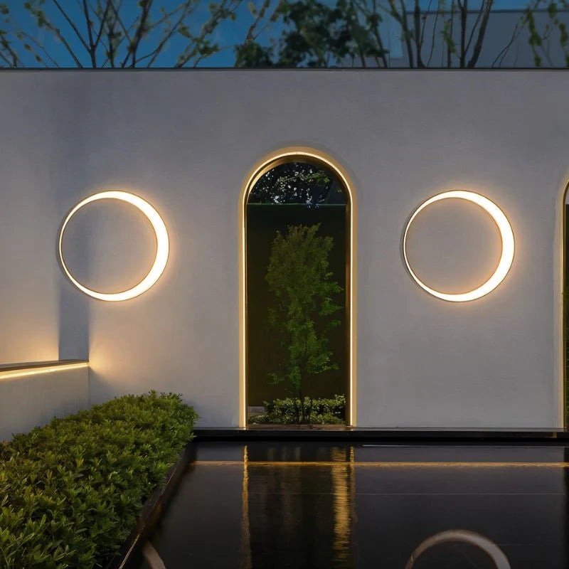 Elegant Eclipse Outdoor Wall Lamp on an exterior wall