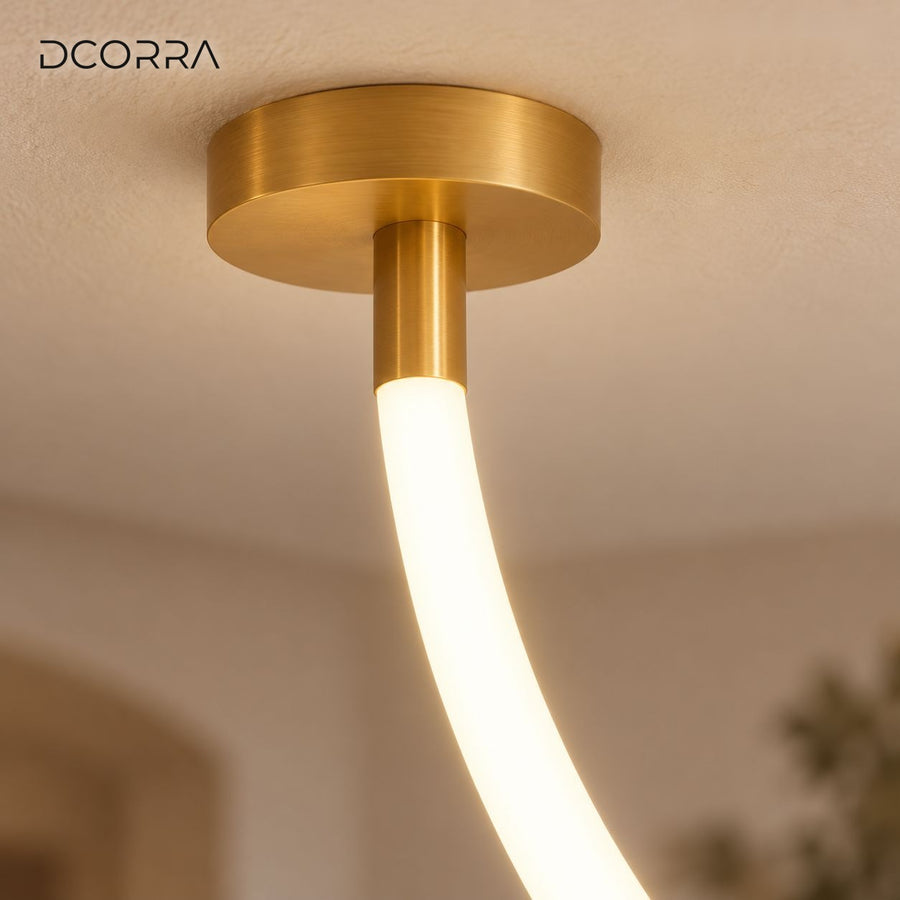 Silicone LED Tube Curve Chandelier