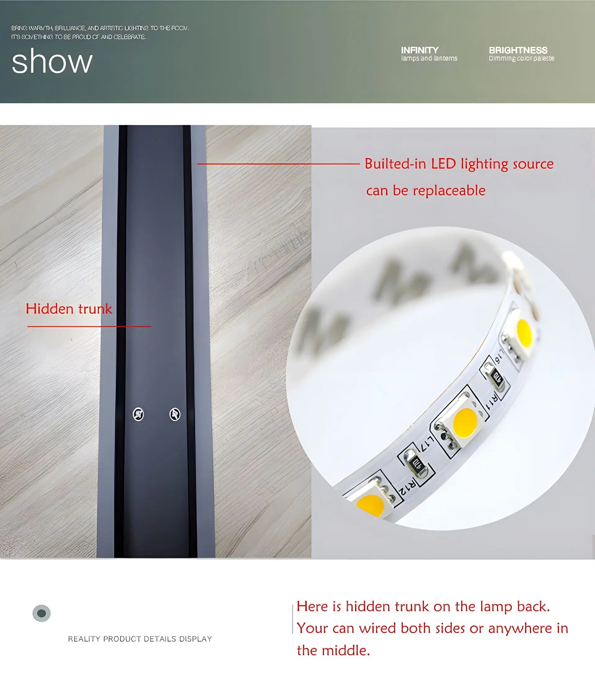 Slim Linear LED Wall Light with Remote Dimming - view 21