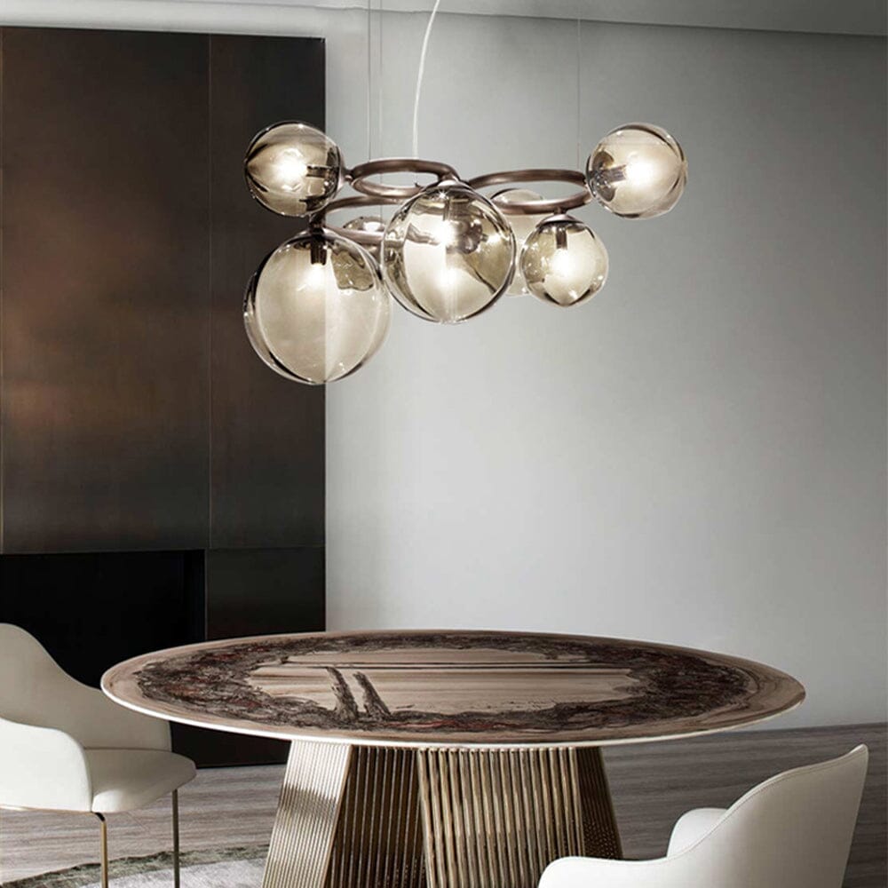 Smoked Glass Globe Branch Chandelier - view 3