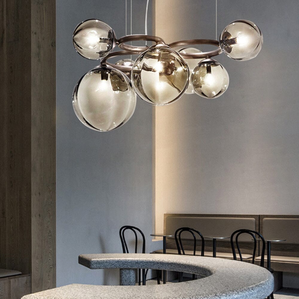 Smoked Glass Globe Branch Chandelier - view 6