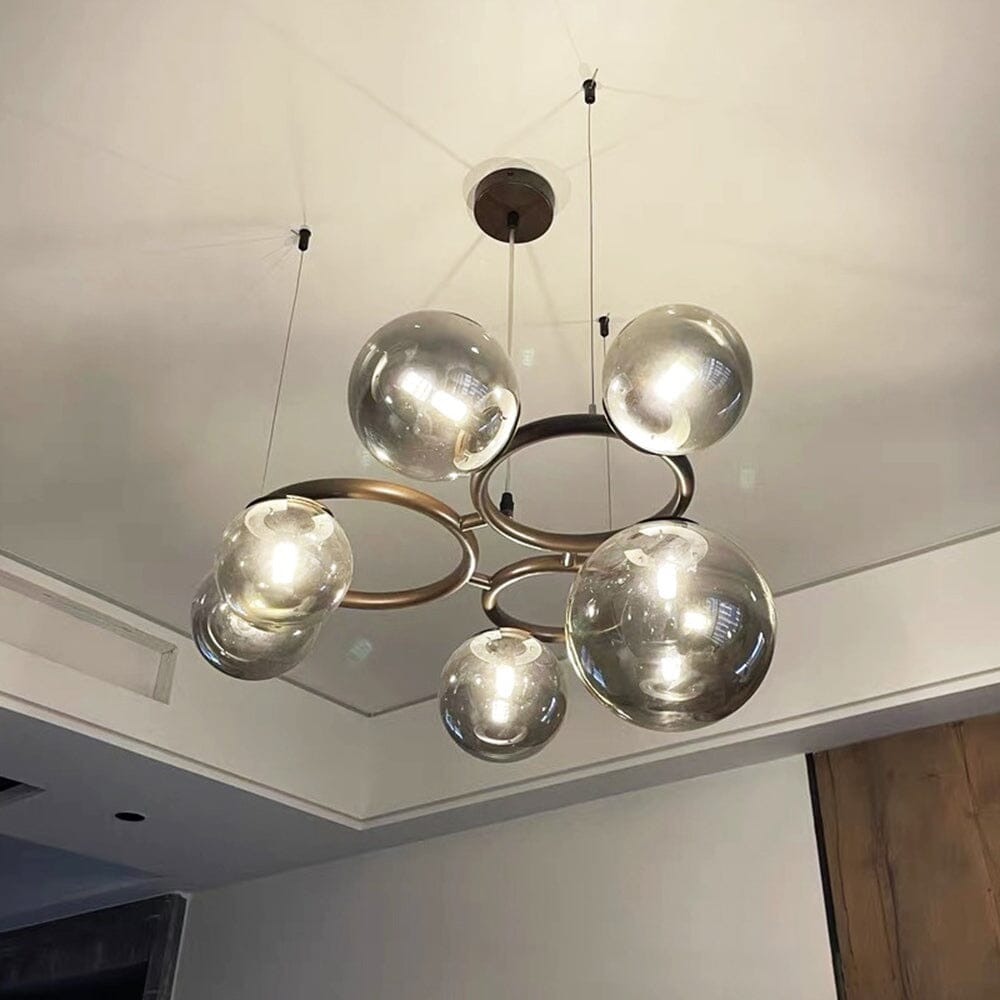 Smoked Glass Globe Branch Chandelier - view 7