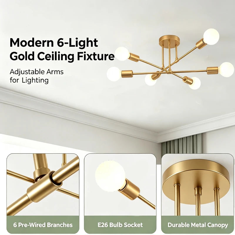 Sputnik 6-Light Chandelier