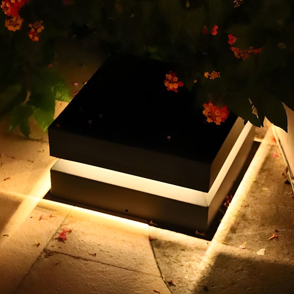Square Pillar Cap Light - Solar or Hardwired - view 5