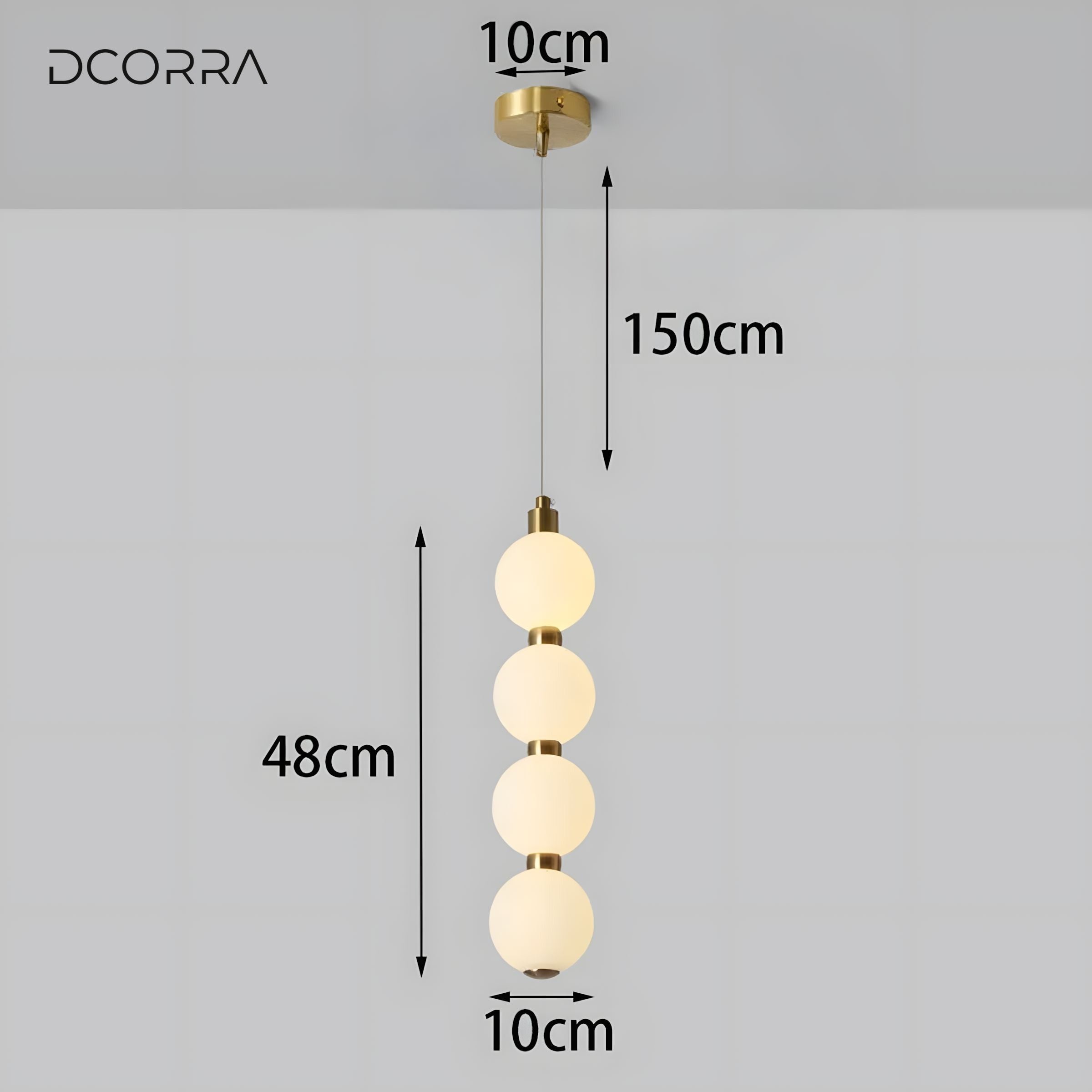 Stacked Sphere Pendant Light - 15" / 38 cm D (4-Head)