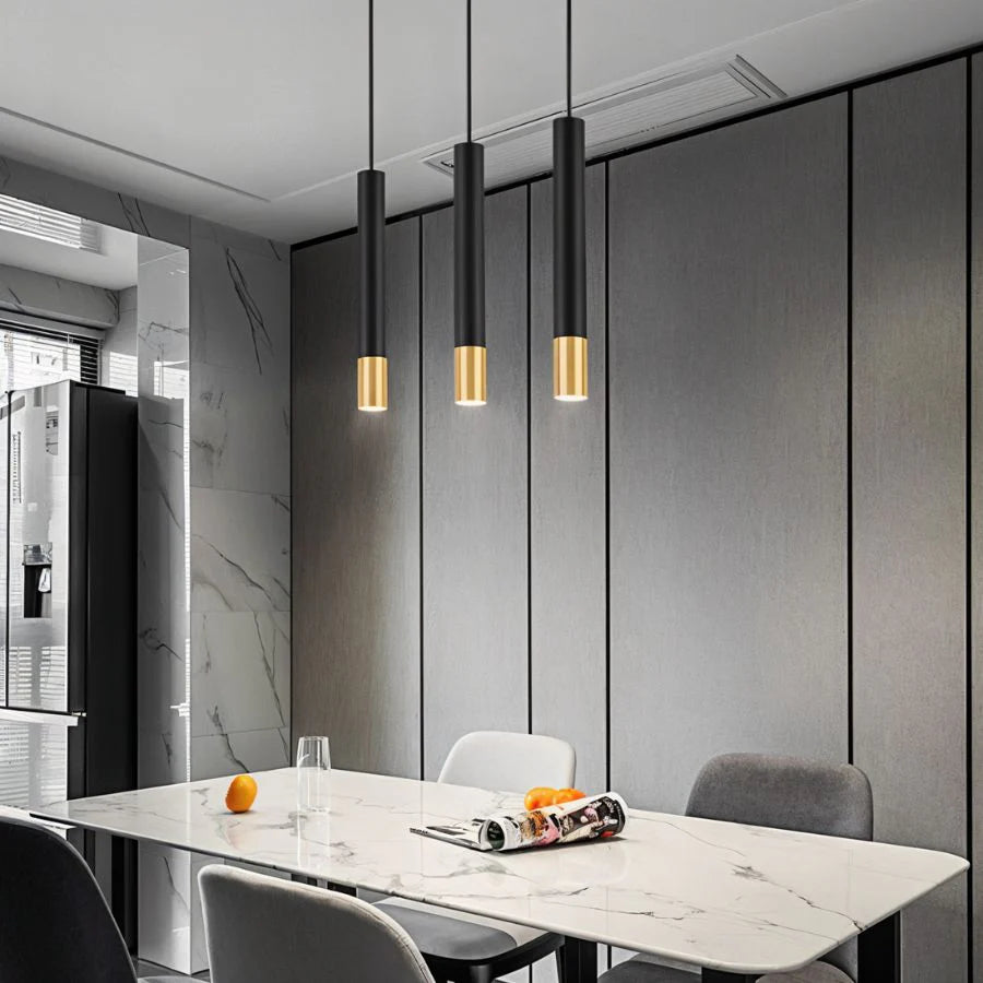 Sleek Ceiling Pendant Light above a dining table