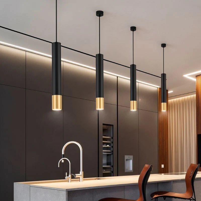 Sleek Ceiling Pendant Light over a kitchen island