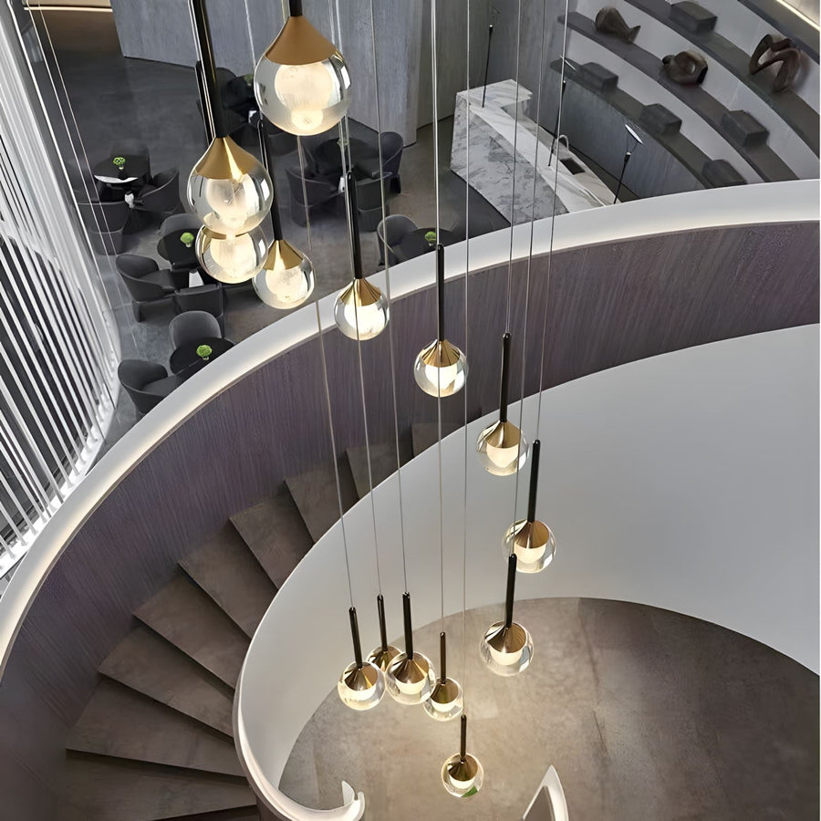 Starry Crystal Pendant Cascade Chandelier - variant