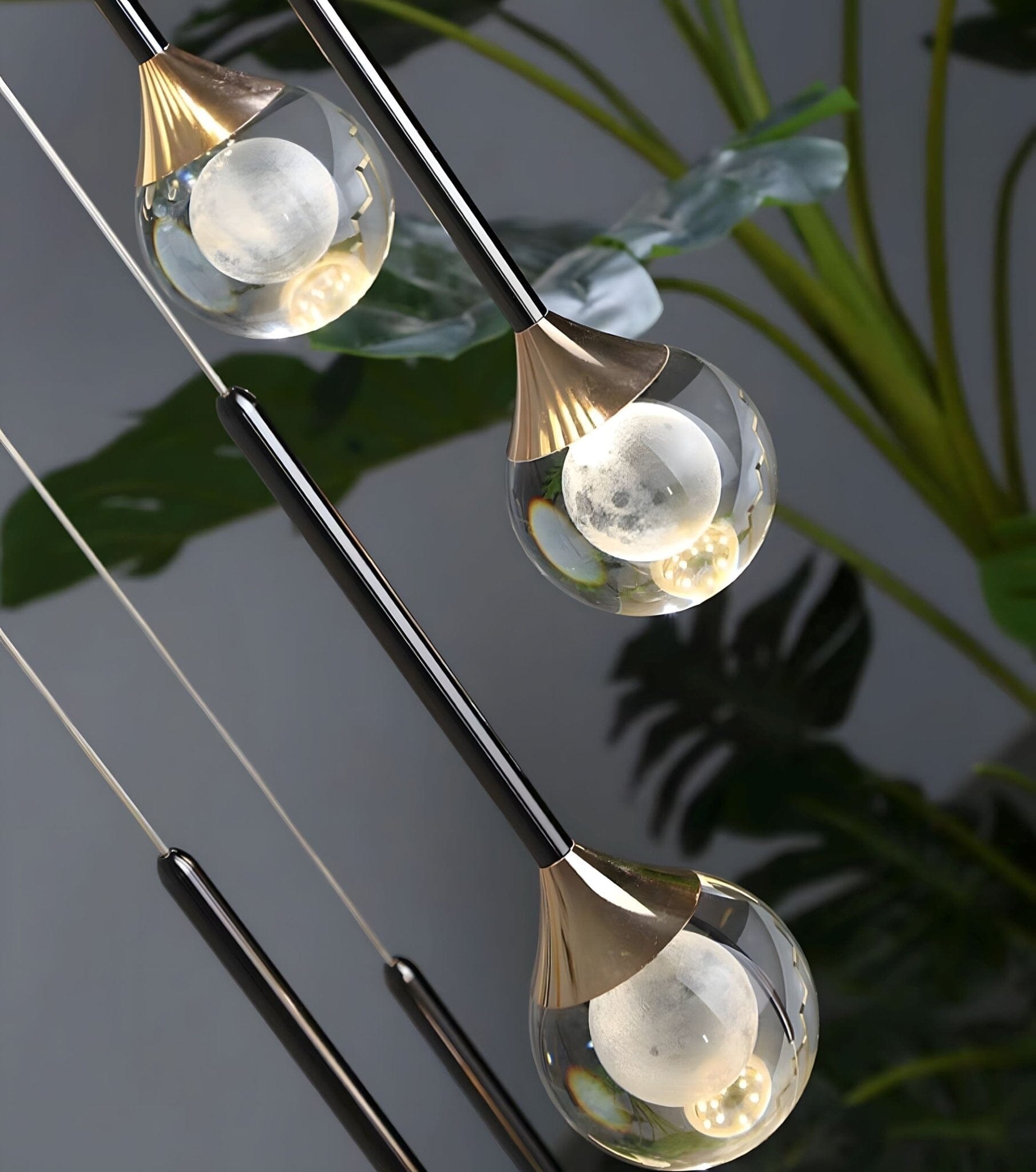 Starry Crystal Pendant Cascade Chandelier - 6-Heads - ∅ 16"× H 71" / Warm White