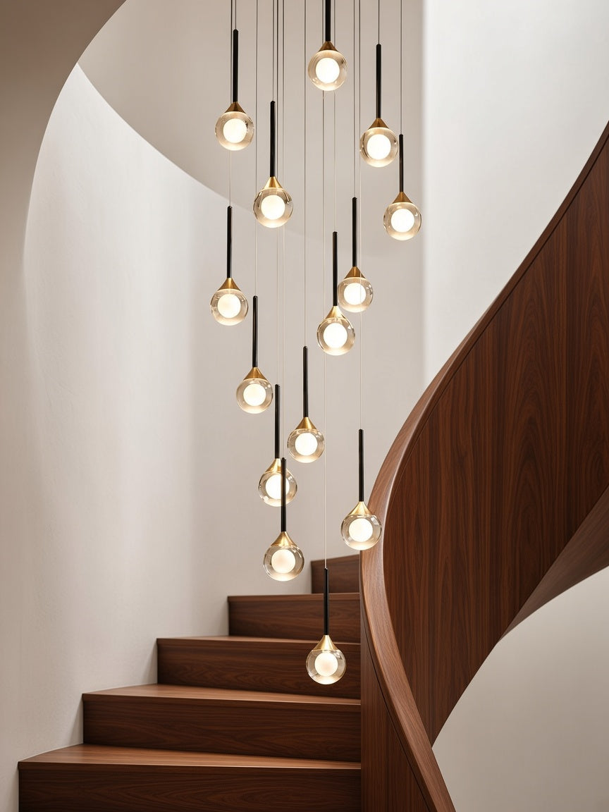 Starry Crystal Pendant Cascade Chandelier