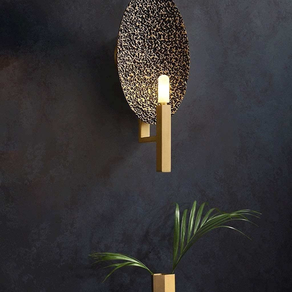 Textured Oval Disc Wall Light - view 4