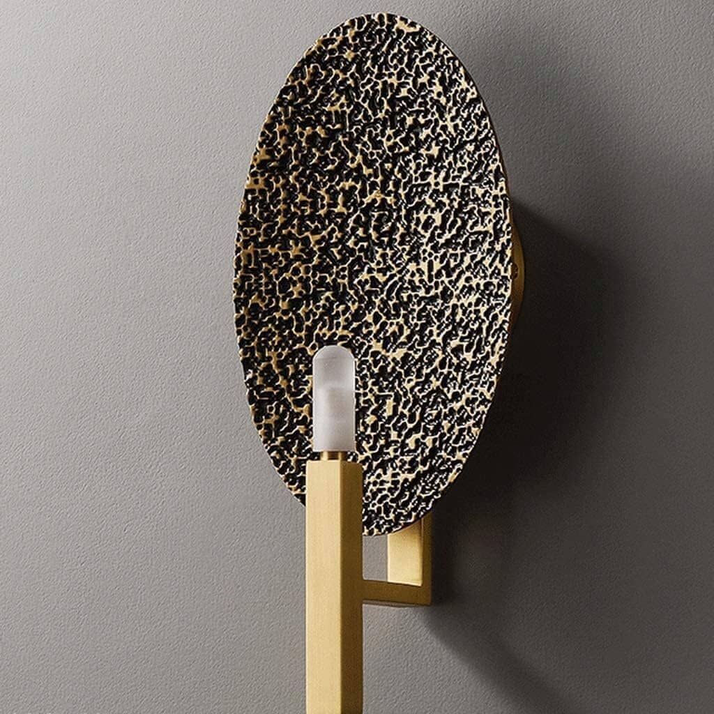 Textured Oval Disc Wall Light - view 5