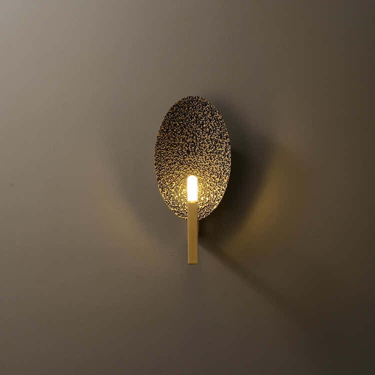 Textured Oval Disc Wall Light - view 7