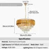 Tiered Crystal Drum Chandelier - Gold or Black - view 7