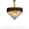Tiered Crystal Drum Chandelier - Gold or Black - view 8