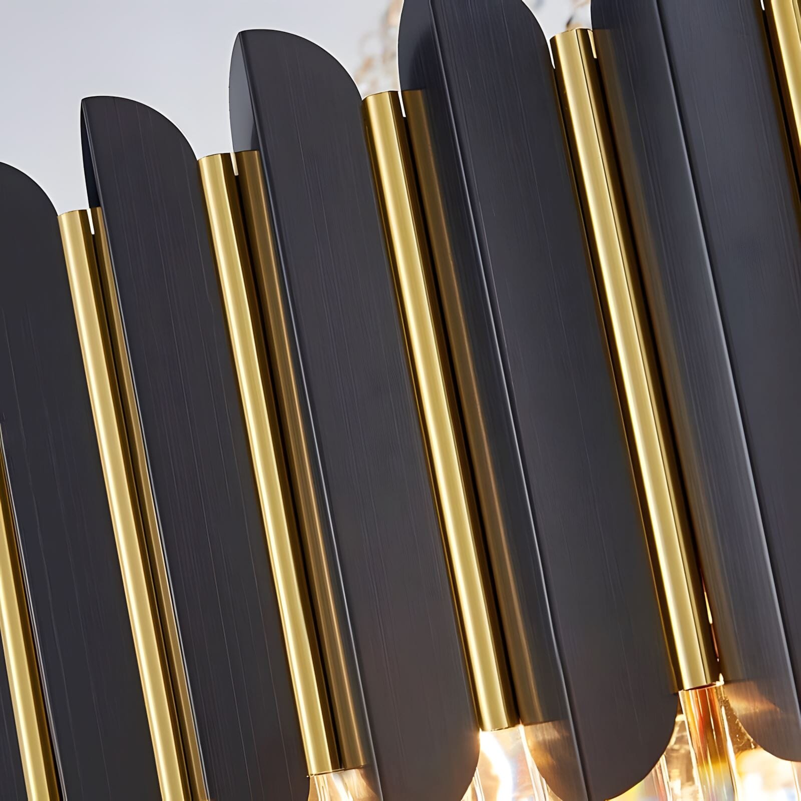 Tiered K9 Crystal Black and Gold Chandelier - view 16