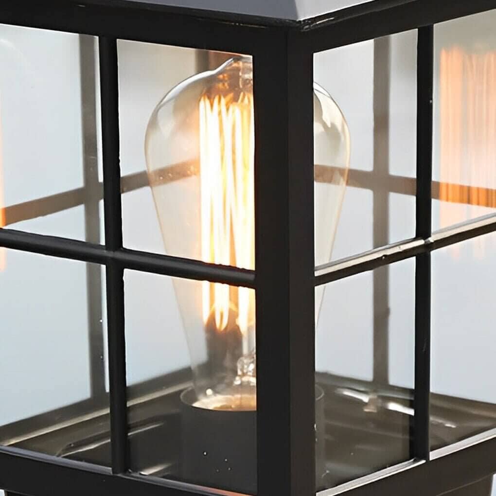 Traditional Square Pillar Lantern - Solar or Hardwired - view 10