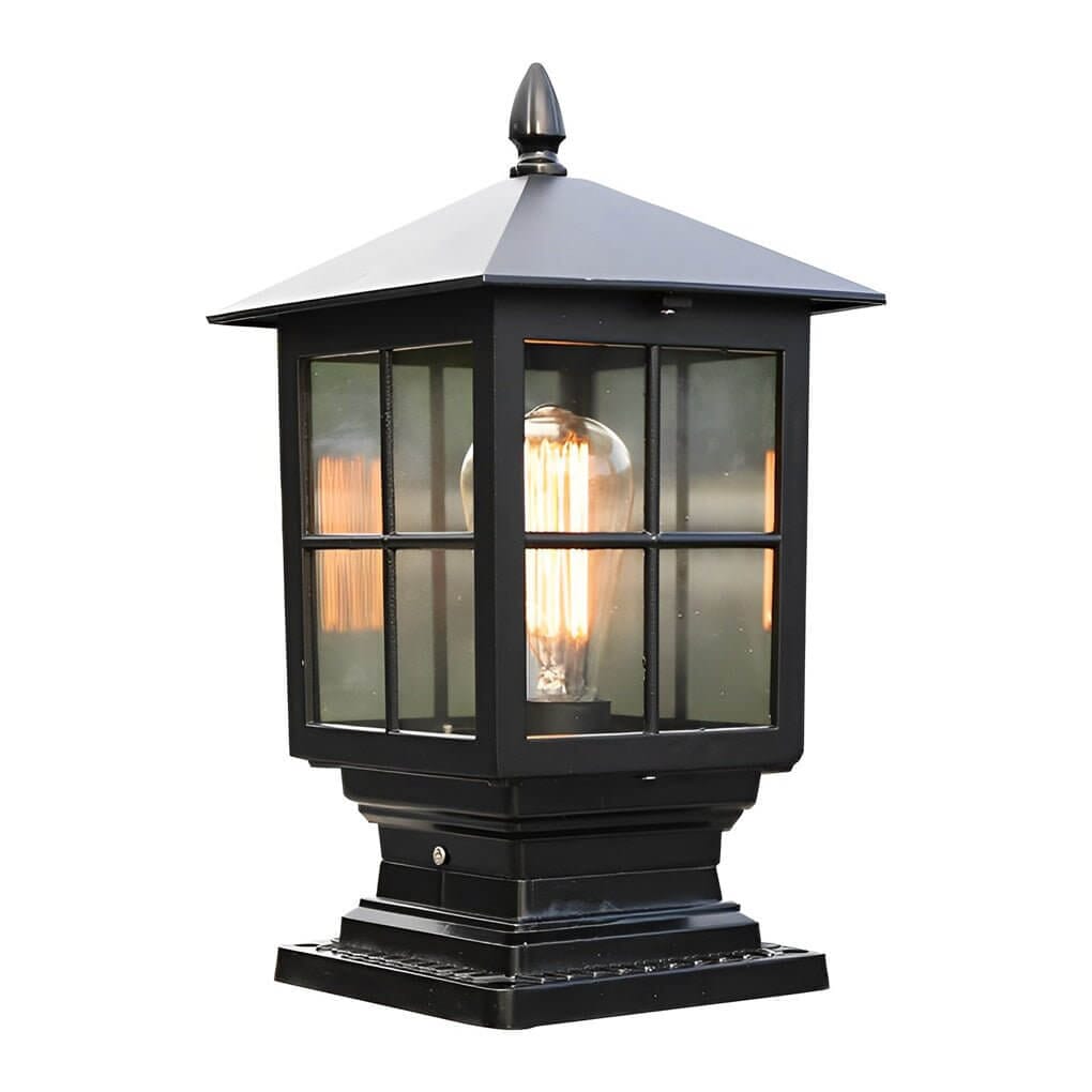 Traditional Square Pillar Lantern - Solar or Hardwired - view 11