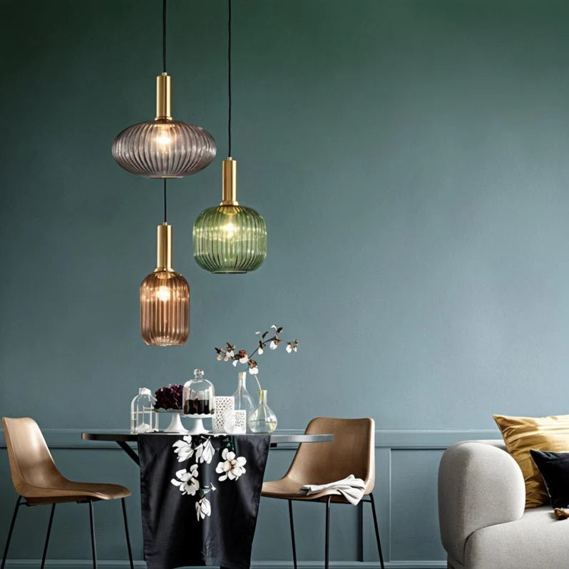 Elegant Fluted Pendant Light