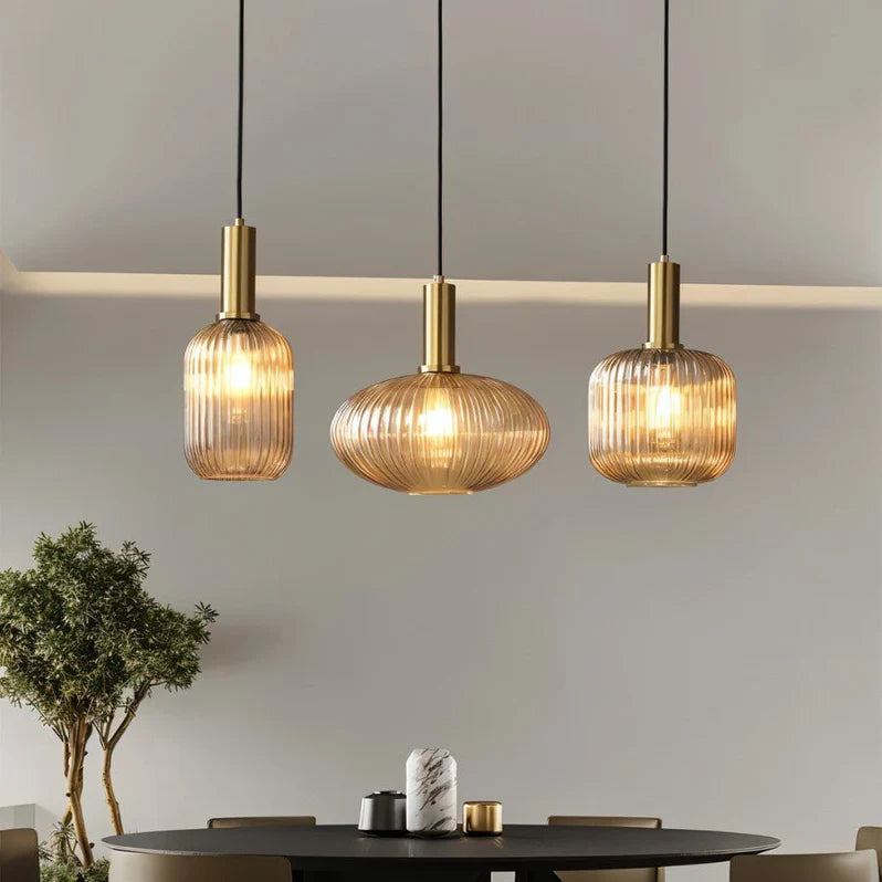 Elegant Fluted Pendant Light