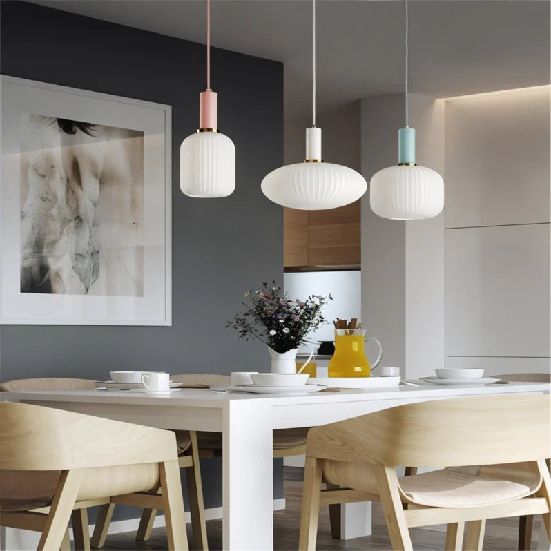 Elegant Fluted Pendant Light