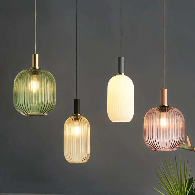 Elegant Fluted Pendant Light