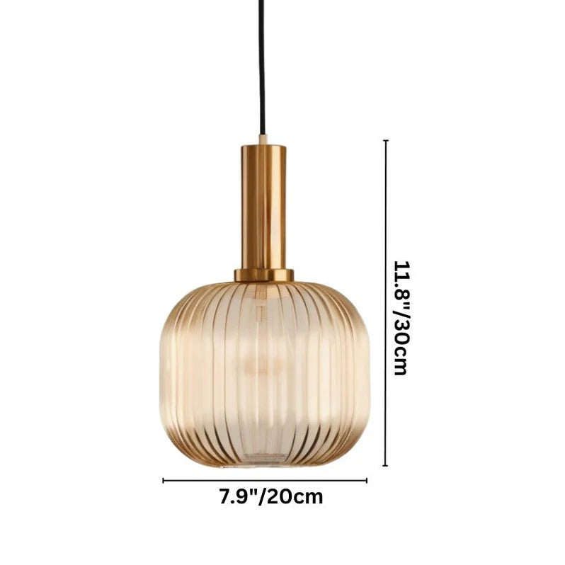 Elegant Fluted Pendant Light