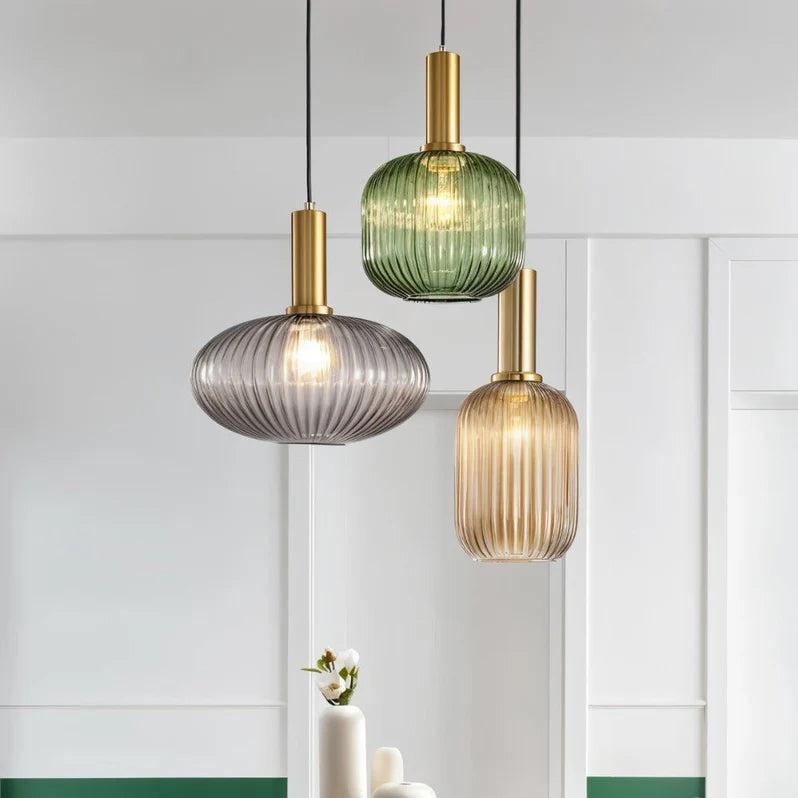 Elegant Fluted Pendant Light