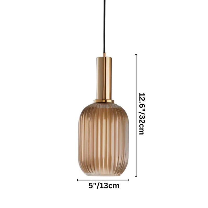 Elegant Fluted Pendant Light